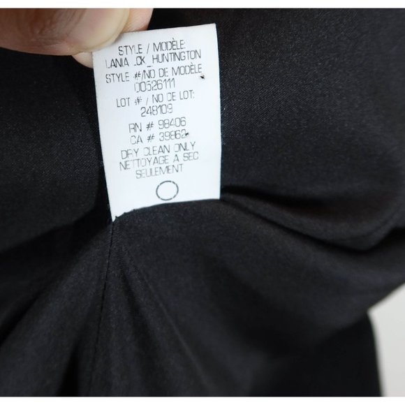 THEORY Black Open Front Lanai Blazer w/ Goat Skin Leather Trim Size 00 - Picture 8 of 9